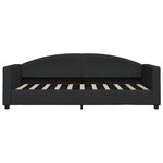 vidaXL Lit de jour avec matelas noir 90x190 cm tissu