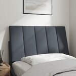 vidaXL Coussin de tête de lit Hanko gris foncé 80 cm velours