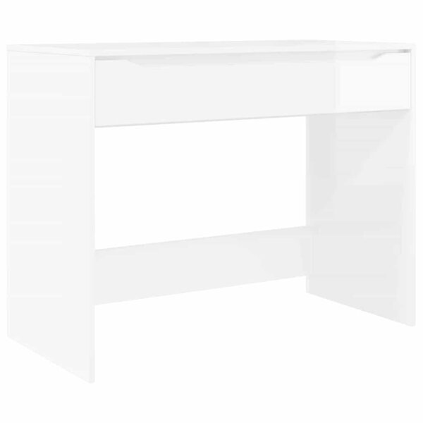 vidaXL Bureau Blanc brillant 100 x 50 x 78 cm Bois d'ingénierie