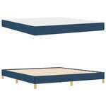 vidaXL Lit à ressorts avec matelas Bleu 180 x 200 cm tissu