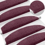 vidaXL Tapis d'escalier auto-adhésifs 15 Pièces Violet foncé