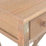 Vidaxl table d'appoint marron 27 x 27 x 65 5 cm bois