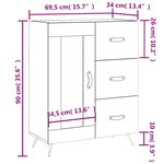 vidaXL Buffet Blanc brillant 69 5x34x90 cm Bois d'ingénierie
