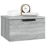 vidaXL Tables de chevet murales 2 Pièces Sonoma gris 34x30x20 cm