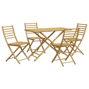 vidaXL Ensemble à manger de jardin 5 Pièces bambou
