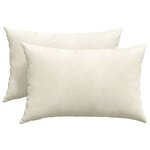 vidaXL Coussins de canapé 2 Pièces Crème 60 x 40 cm