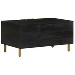 vidaXL Table basse Noir 80x50x40 cm Bois d'ingénierie