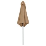 vidaXL Parasol de jardin et mât en aluminium 270x246 cm Taupe