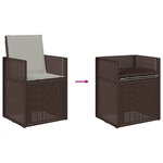 vidaXL Ensemble de salle à manger pour jardin avec coussin 7 Pièces PP