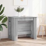 vidaXL Table à dîner 240 x 85 x 75 cm Bois d'ingénierie Sonoma gris