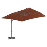 vidaXL Parasol déporté avec mât en aluminium terre cuite 400x300 cm