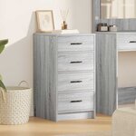 vidaXL Buffet Sonoma gris 40 x 41 x 75 cm Bois d'ingénierie
