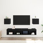 Armoires TV murales vidaXL 2 Pièces Chêne noir 30 5x30x30 cm