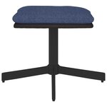 vidaXL Repose-pied Bleu 60x60x36 cm Tissu et similicuir