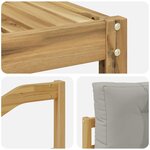 vidaXL Ensemble de canapés d'extérieur 6 pc Blanc et gris clair
