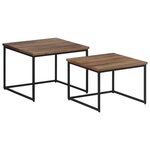 vidaXL Tables basses gigognes 2 Pièces bois massif de teck