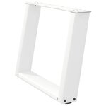 vidaXL Pieds de table basse en U 2 pièces Blanc 60 x (42-43) cm Acier