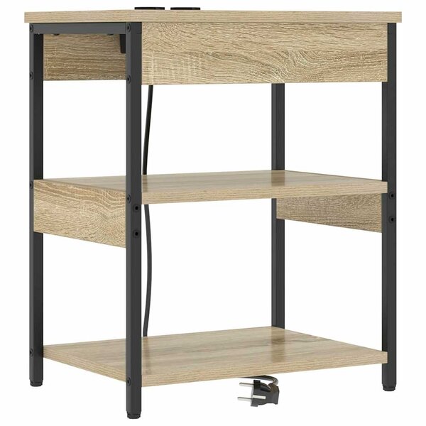 vidaXL Cabinet de chevet Chêne sonoma Bois d'ingénierie