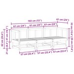 vidaXL Unité de canapé sectionnel Brun Ciré 183 x 61 x 62 cm
