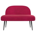 vidaXL Banc rembourré avec dossier Bordeaux 110 x 60 x 76 cm Velours