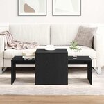 vidaXL Tables gigognes Chêne noir 100 x 48 x 40 cm Bois d'ingénierie
