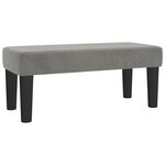vidaXL Sommier à lattes de lit et matelas Gris clair 100x200cm Velours