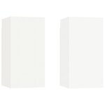 vidaXL Ensemble de meubles TV 4 Pièces Blanc Bois d'ingénierie