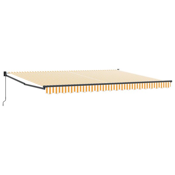 vidaXL Auvent rétractable Jaune et blanc 4 x 2 m