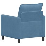 vidaXL Canapé Bleu 76 x 81 x 87 5 cm Tissu