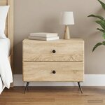 vidaXL Cabinet de chevet avec tiroir Chêne Sonoma 62 x 34 5 x 47 5 cm