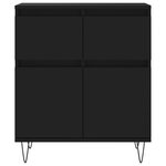 vidaXL Buffet Noir 60x35x70 cm Bois d'ingénierie
