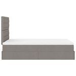 vidaXL Cadre de lit ottoman avec matelas taupe 120x200 cm tissu