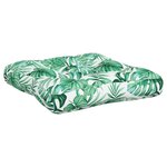 vidaXL Coussins de palette lot de 3 motif de feuilles tissu