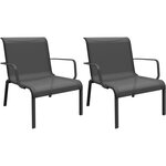 Fauteuils lounge pour l'extérieur en aluminium cauro (lot de 2)