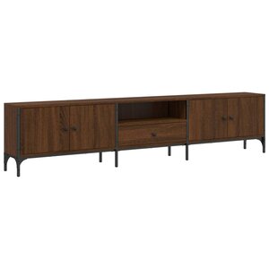vidaXL Meuble TV à tiroir chêne brun 200x25x44 cm bois d'ingénierie