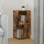 vidaXL Étagère latérale Chêne fumé 33 x 32 x 70 5 cm Bois d'ingénierie