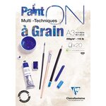 Bloc a3 paint on a grain 20 feuilles - 250g - 29 7 x 42 cm - clairefontaine