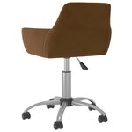 vidaXL Chaises pivotantes à manger lot de 6 Marron Velours