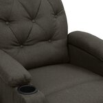vidaXL Fauteuil électrique de massage Taupe Tissu