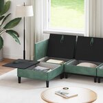 vidaXL Ensemble de meubles pour le salon 6 Pièces Vert Mer Velours