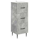 vidaXL Armoire à tiroirs Gris béton 33 x 34 5 x 89 5 cm