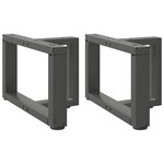 vidaXL Pieds de table basse en T 2 pièces anthracite 50 x 25 x (30-31) cm acier