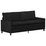 vidaXL Ensemble de Canapés 2 Pièces Noir Velours