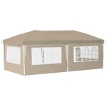 vidaXL Tente de fête pop-up 575 x 289 x 245 cm Crème