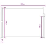 vidaXL Store latéral rétractable 100  polyester fer acier