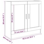 vidaXL Armoire à vitrine Chêne marron 82 5x30 5x80cm Bois d'ingénierie