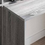 vidaXL Bureau Sonoma gris 138.5 x 55 x 143 cm Bois d'ingénierie