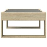 vidaXL Table basse avec LED infini chêne sonoma 70x53x30 cm