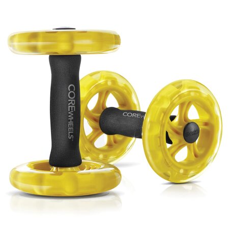 SKLZ Entraîneur d'abdominaux Core Wheels Jaune et noir