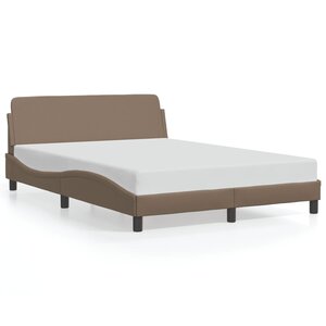 VidaXL Cadre de lit sans matelas cappuccino 140x200 cm similicuir